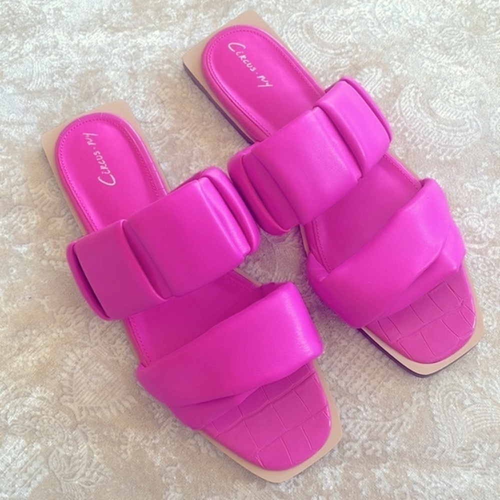 Brand New Circus by Sam Edelman Inara Slide Sandals Pink Origami Bright & Bold